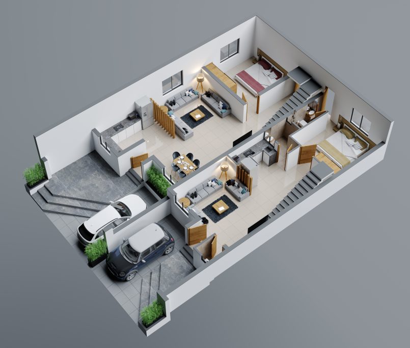 Vaastu Residnacey GF section view