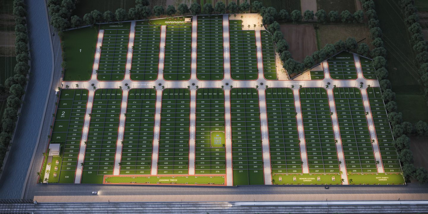 Vaastu Residnacey Night Bird View 01